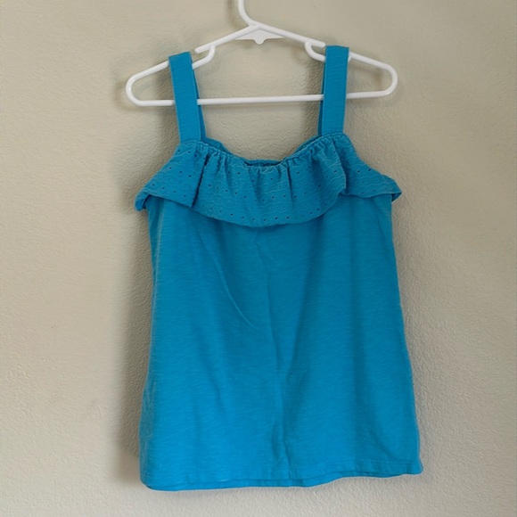 🍂Blue Ruffle Tank🍂 - Picture 2 of 6